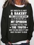 Damen Textbriefe Rundhals Lässig Frühling/Herbst Langarm Sweatshirt