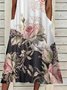 Elegant Geblümt Weit Kleid