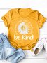 Damen Geblümt Kurzarm T-Shirts T-Shirt Rundhals Lässig Sommer Oberteile
