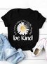 Damen Geblümt Kurzarm T-Shirts T-Shirt Rundhals Lässig Sommer Oberteile