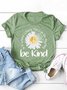 Damen Geblümt Kurzarm T-Shirts T-Shirt Rundhals Lässig Sommer Oberteile
