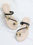 Strass & Schmetterling Dekor Schuhspitze Ring Riemchensandalen