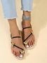 Strass & Schmetterling Dekor Schuhspitze Ring Riemchensandalen