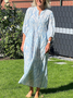 Geometrisch Quaste Halb offener Kragen Freizeitkleid