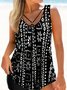 V-Ausschnitt Böhmisch Ethnisch Tanktop Oberteile