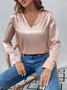 Seide Stoffe Unifarben Urban Bluse