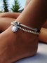 Böhmen Metall Perlen Leder Multilayer Fußkettchen Western Stil Ethnisch Damen Schmuck