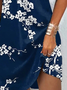 Elegant Schulterfrei Geblümt Regelmäßige Passform Kleid