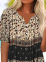 Weit Ethnisch Paisley V-Ausschnitt Bluse