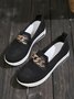 Damen Strass Kette Atmungsaktiv Slip-On Sneakers