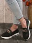 Damen Strass Kette Atmungsaktiv Slip-On Sneakers