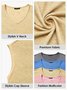 Damen Flügelärmel Tanktop Oberteile Leibchen Sommer Unifarben V-Ausschnitt Täglich Lässig Oberteile
