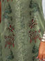 Irregulär Ausschnitt Retro Ethnisch Design Kleid