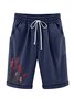 Damen Geblümt Shorts Hose mit Weitem Bein Lässig Sommer Shorts
