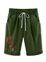 Damen Geblümt Shorts Hose mit Weitem Bein Lässig Sommer Shorts