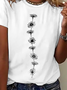 Damen Geblümt Kurzarm T-Shirts T-Shirt Rundhals Lässig Sommer Oberteile
