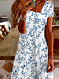 Damen Kurzarm Sommer Blätter Kleid Asymmetrisch Täglich Ausgehen Lässig Mini A-Linien-Kleid