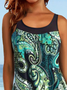 Pflanzen Urlaub Print Rundhals Tankini