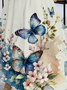Elegant Schmetterling Positionierung Print Hohe Elastizität Ärmellos Kleid