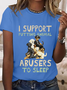Damen Kurzarm T-Shirts T-Shirt Sommer Hund Baumwolle Rundhals Täglich Ausgehen Einfach Oberteile
