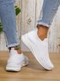 Unifarben Dämpfung Atmungsaktiv Hohe Elastizität fliegen Gewebe Sneakers