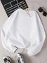 Textbriefe Rundhals Lässig Sweatshirt