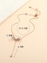 Strass Schleife Elegant Pendant Halskette