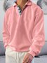 Lässig Kariert Schalkragen Sweatshirt