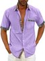 Herren Lässig Kariert Patchwork Shirts Urban jeden Tag Urlaub Kleidung