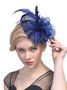 Blume Nachahmung Feder Mesh Party Hut Haar Klammern