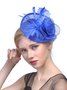 Blume Nachahmung Feder Mesh Party Hut Haar Klammern