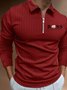 Polokragen Lässig Poloshirt