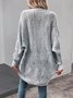 Weit Unifarben Sonstiges Lässig Strickjacke