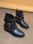 Niet Schnalle Kette Straße Biker PUNK Stiefelette