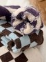 Schachbrett Farbkontrast Wollgemisch thermal Socken