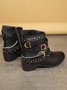 Niet Schnalle Kette Straße Biker PUNK Stiefelette