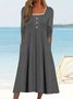 Elegant Spitzenrand Karree-Ausschnitt Kleid