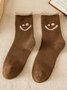 1 Paar Damen Süß Smiley Wärme Terry Socken
