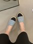 Denim Segeltuch Spitze Espadrilles