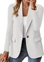 Reverskragen Lässig Unifarben Blazer