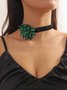 Strass Blume Elegant Halsband