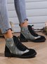 Lässig Zerrissen Segeltuch Paneeliert Stiefelette