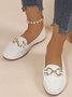 Damen Urban Metall Dekor Bequem Halbschuhe
