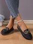 Damen Urban Metall Dekor Bequem Halbschuhe