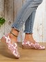 Ethnisches Muster Textil Keilabsatz Bequem Slip On Schuhe