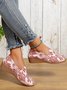 Ethnisches Muster Textil Keilabsatz Bequem Slip On Schuhe