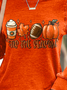 Lässig Halloween Football Tis das Jahreszeit Kürbis Ahornblatt Print Sweatshirt