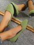 Damen Wicking Wicking Leinen Stoff Flache Schuhe
