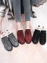 Unifarben Wasserdicht Kunstwildleder Warm Vlies Schneestiefel