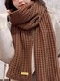 Damen minimalistisch Twist Gestrickt Wärme Unifarben Schal